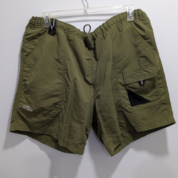 Eddie Bauer Other - Eddie Bauer Mens Shorts Hybrid Green Nylon Swim Trunks Mesh Lined Drawstring XL